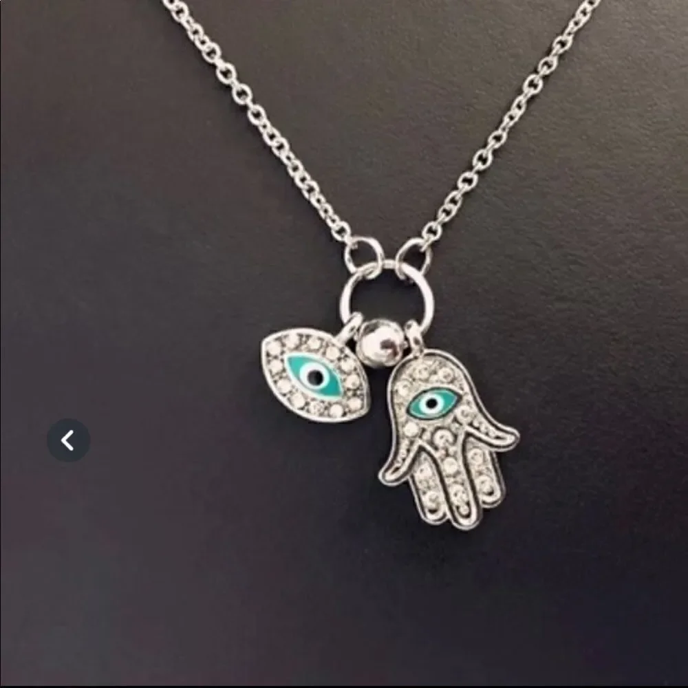 Necklace Hamsa Evil Eye Zinc Alloy Cute Versatile